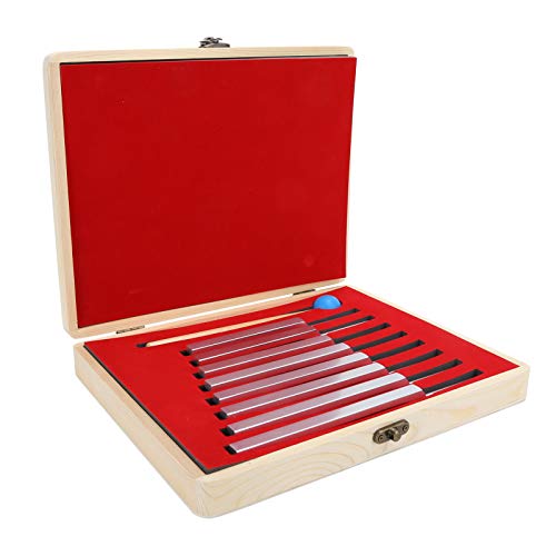Juego de 8 diapasones, 261.6-523.2HZ Juego de herramientas de martillo de diapasón con caja de almacenamiento para terapia de sonido, curación perfecta, instrumento musical, equilibrio, sanadores