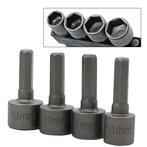 Juego de 9 llaves de tubo de 5 a 13mm para tornillos hexagonales de 1/4 de pulgada