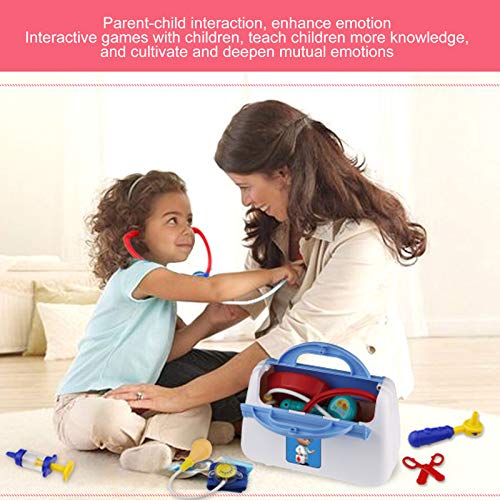Juguete del juego de roles, juego médico real del aparato para el bricolaje entre padres e hijos(Juego de herramientas de médico de 13 piezas)