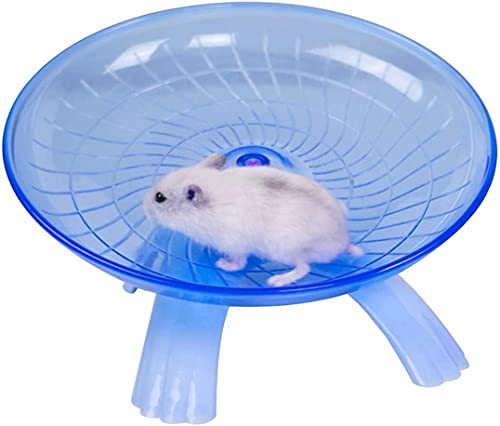 Juguetes pequeños para columpio, rueda de ejercicio para hámster sirio, rata, gerbo, cobaya, ardilla, ratón, perrito (azul)