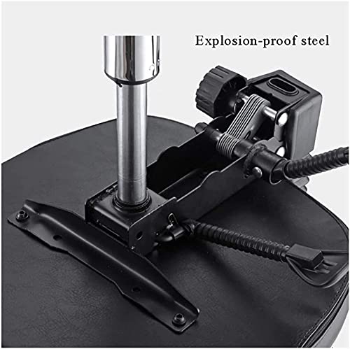 JYHZ Taburete de bar Rotary Bar Silla redonda Rotativa Elevación Hidráulica Ajuste Contador Taburete 360 ° Rodillo giratorio Silla Cojín Cómodo con respaldo (negro)