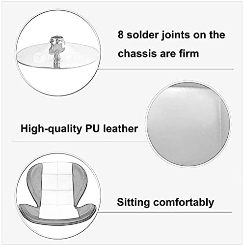 JYHZ Taburete de bar Silla de bar Hidráulica Elevación Circular Silla giratoria Cojín Cómodo Taburete de spa, Salón Dedicado 360 ° Silla giratoria con rodillo 3 colores (Color: Negro) (Color: Blanco)
