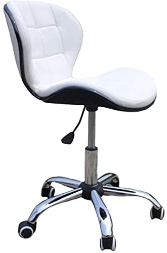 JYHZ Taburete de bar Silla de bar Hidráulica Elevación Circular Silla giratoria Cojín Cómodo Taburete de spa, Salón Dedicado 360 ° Silla giratoria con rodillo 3 colores (Color: Negro) (Color: Blanco)