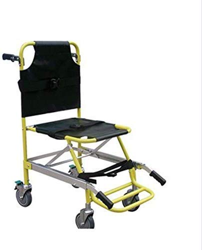 JYLT EMS Stair Chair -  Ambulance Firefighter Evacuation Medical Lift Stair Chair with Quick Release Buckles and 4 Wheels