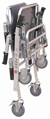 JYLT Medical Stair Chair,- 4-Wheel Deluxe Evacuation Chair, Ambulance Transport Folding Stair Chair Lift with Quick Release Buckles,Load Capacity 400 LB