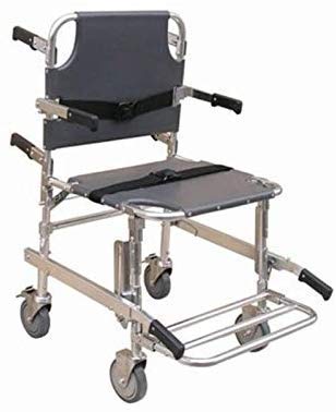 JYLT Medical Stair Chair,- 4-Wheel Deluxe Evacuation Chair, Ambulance Transport Folding Stair Chair Lift with Quick Release Buckles,Load Capacity 400 LB