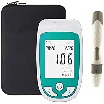 KaKaDz 3 en 1 medidor de Prueba de Kit de colesterol for colesterol/Prueba de glucosa en Sangre/ácido úrico con Gran LCD Pantalla y 85 Tiras for Uso doméstico. (Kit : Tester+85PCS Strips)