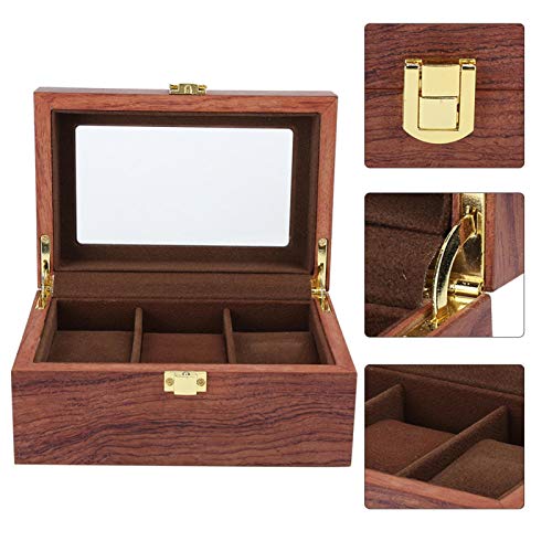 KASD Caja De Almacenamiento De Relojes, Caja De Reloj Natural Firme Metal Material De Madera Textura Fina Antideslizante Y Anticorrosión para La Colocación De