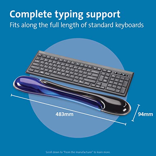 KENSINGTON 62397 - Reposamuñecas Duo gel teclado color negro/azul