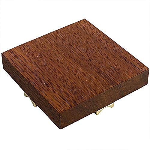 KEWEI Cenicero de Madera Maciza, cenicero de Madera Maciza, cenicero de Mesa Cuadrada, 4 colgadores de diapasón