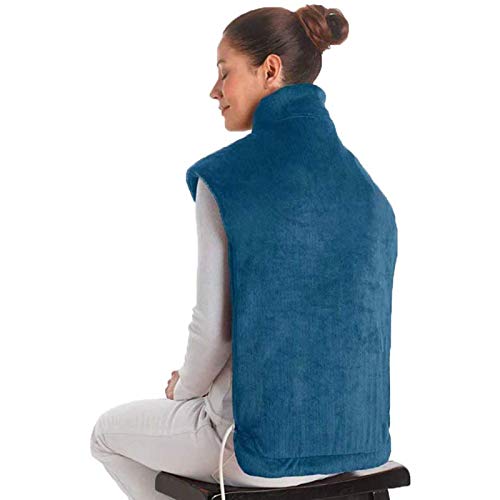 KHXJYC Almohadilla de calefacción eléctrico, la Almohadilla de Aislamiento térmico para el Alivio del Dolor, la Cubierta de Masaje compresa Caliente para el Hombro y Parte Posterior del Cuello,Rojo