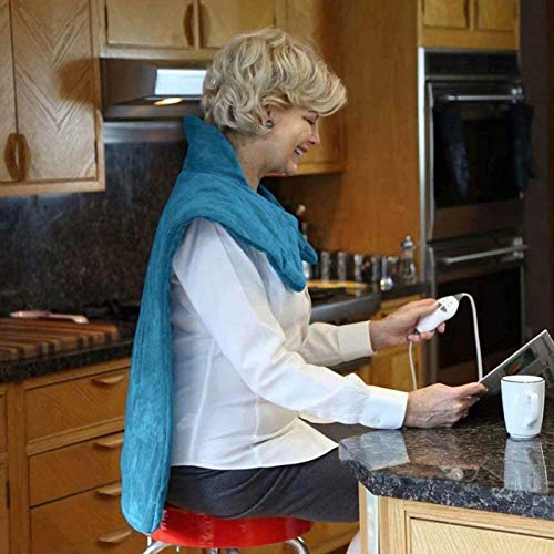 KHXJYC Almohadilla de calefacción eléctrico, la Almohadilla de Aislamiento térmico para el Alivio del Dolor, la Cubierta de Masaje compresa Caliente para el Hombro y Parte Posterior del Cuello,Rojo