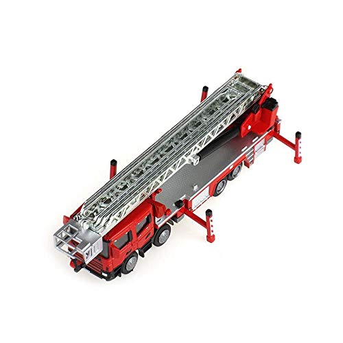 Kikioo 01:50 Modelo de coche de aleación de fundición a presión de la combinación del modelo del coche del coche Ingeniería Juguetes Escalera Ascend regalos del coche de bomberos de juguete coche de l