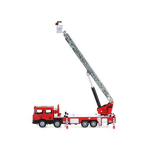 Kikioo 01:50 Modelo de coche de aleación de fundición a presión de la combinación del modelo del coche del coche Ingeniería Juguetes Escalera Ascend regalos del coche de bomberos de juguete coche de l