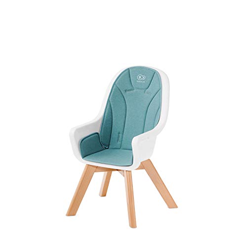 Kinderkraft Trona Bebé TIXI, Silla Alta, Ergonómica, Ajustable, Turquesa