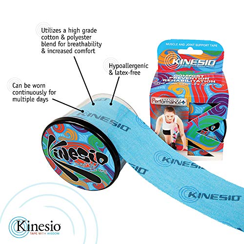 Kinesio Tex Performance+ Cinta de kinesiología: 2 in. x 16.4 ft. (Logo Negro)