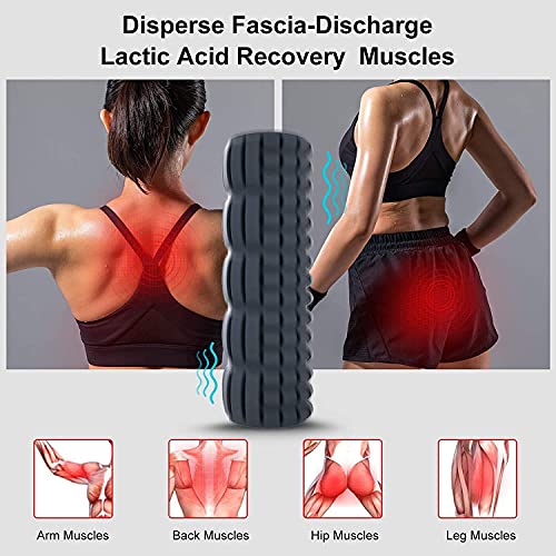 KINGFIT Vibrating Foam Roller, 5-Speed Electric Foam Roller for Muscle Recovery,16-65HZ, Deep Tissue Trigger Point Muscle Relaxing, Carry Bag, USB Cord Included(VF1)