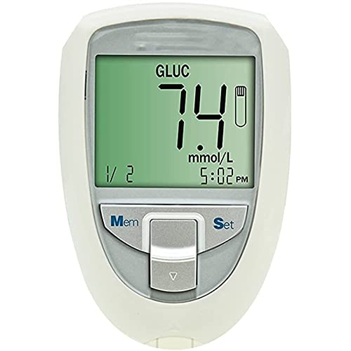 Kit de Análisis de Sangre Casero Fácil de Operar, 3 En 1 Glucosa En La Sangre, Ácido Úrico Y Medidor De Colesterol Medidor De Glucosa En Sangre Kit De Gota Diabética Probador con Tira De Prueba,No es