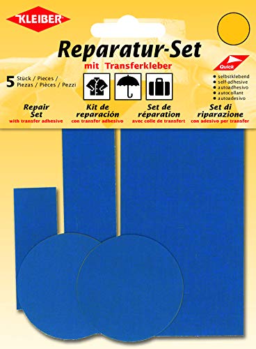 Kleiber - Juego de Parches de reparación para Ropa, de Nailon, autoadhesivos, 5 Piezas, Color Azul