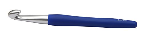 KnitPro Waves - Aguja de ganchillo (aluminio), color Azul (Bluebell), tamaño: 12 mm