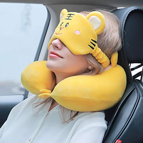 KSTORE Memoria Pequeña Almohada De Espuma Vasos Mascotas Almohada para Cuello En Forma De U Comida En La Oficina para La Oficina, Aviones, Habitaciones, Viajes School,Verde
