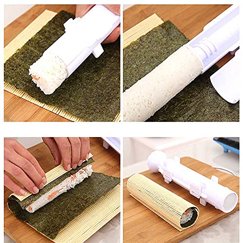KTING Kit de tubo de molde de rodillo de sushi, máquina de aparatos de arroz de cocina