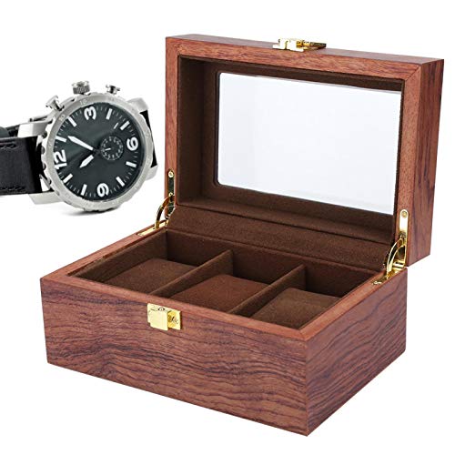 KUIDAMOS Caja De Reloj De Madera, Material De Madera Antideslizante Y Anticorrosión Caja De Presentación De Reloj De Textura Fina Aspecto Elegante para La Colocación del Reloj
