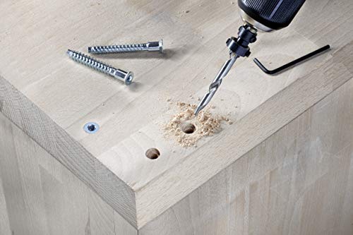 kwb 513190 - Juego de brocas avellanadoras (8 piezas, 7 topes de profundidad, para madera blanda)