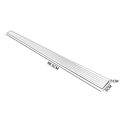 L-R-H Rampas de Bordillo de Goma Movilidad Portátil Gris Rampas de Acera Ligeras Antideslizantes para Scooter Motocicleta Silla de Ruedas Monopatín Coche Robot de Barrido(Size:98.5x5x1cm,Color:Gris)