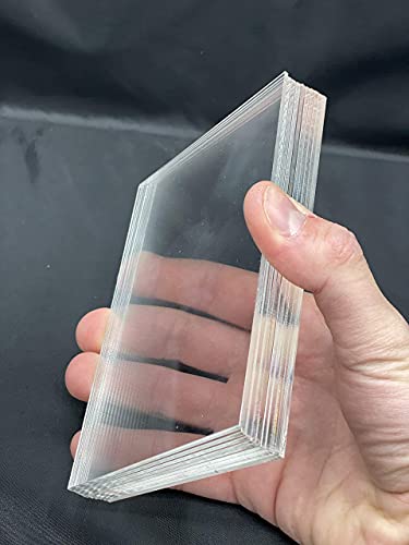 LAC - Placa acrílica transparente de plexiglás, 10 unidades, 150 x 100 x 2 mm, placa de plástico para cristales de seguridad de plexiglás, cristal acrílico para pantallas de señales