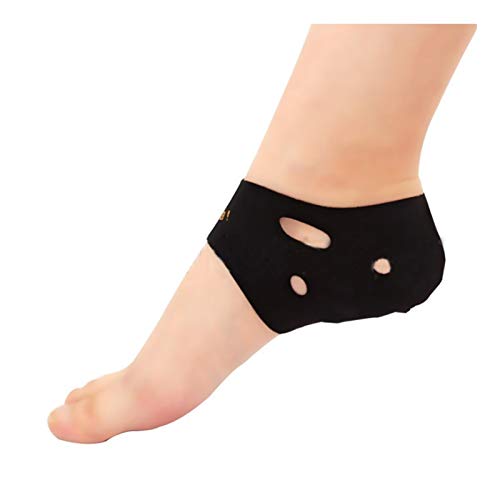 LANCYG Tobilleras para Esguince 4pcs Fascitis Plantar Tratamiento con Vendas talón Dolor en el Pie Ayuda de Arco de Tobillo del talón del Protector de Plantilla ortótica Tobilleras (Color : Black)