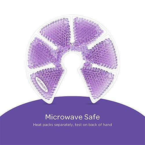 Lansinoh Terapia de Frío / Calor para el Pecho, TheraPearl 3 en 1. Para la mastitis, pechos congestionados y ayuda a la estimulación de la salida de la leche materna. 2 unidades con funda lavable