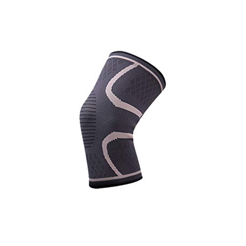 LaoZan Rodilleras con Bsas Reutilizables Adecuadas Deportiva Ajustable Rodillera Ligamentos Antideslizante para Correr Voleibol Béisbol Baloncesto (Gris,L)
