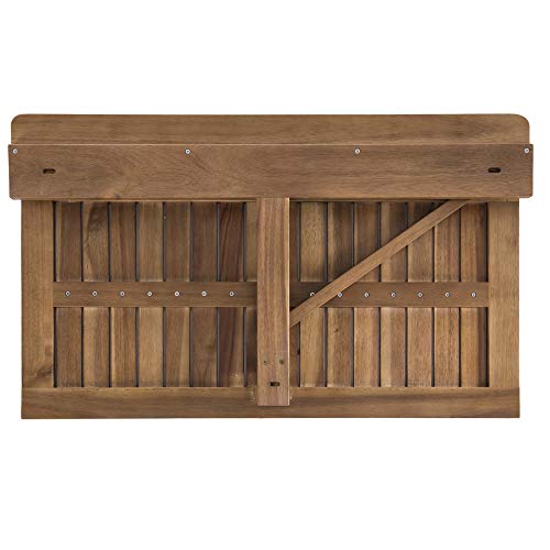 Ldk Garden Mesa de terraza Plegable Madera marrón, Natural