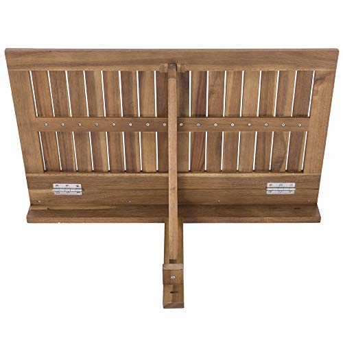 Ldk Garden Mesa de terraza Plegable Madera marrón, Natural