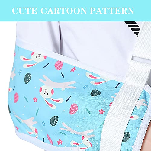 Ledhlth - Cabestrillo pediátrico para niños pequeños y niñas para lesiones en el hombro, diseño de conejos, talla L