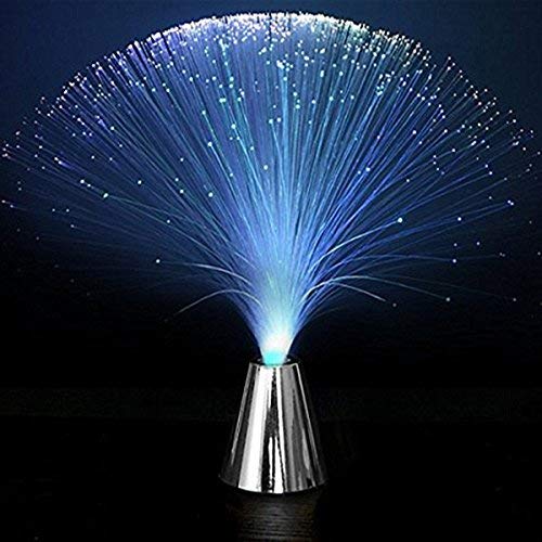 LEDMOMO Color de la lámpara de fibra óptica que cambia la luz de la fibra óptica Fuente de la fibra con pilas Luz de la noche