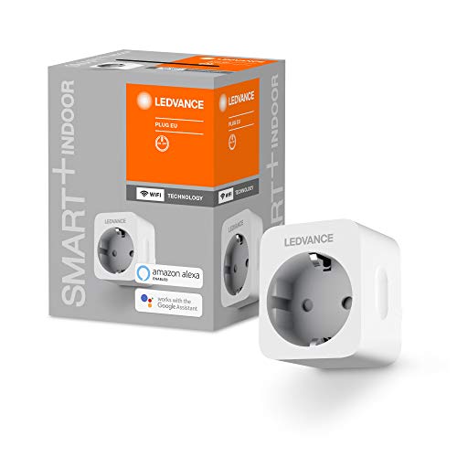 LEDVANCE SMART + Enchufe controlable para WiFi, con medición de corriente, compatible con Google y Alexa Voice Control, paquete de 4