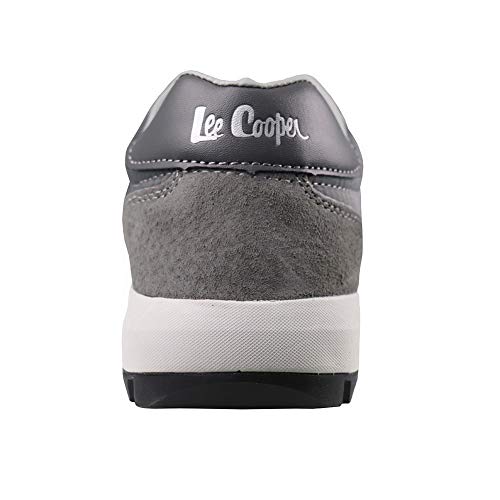 Lee Cooper Workwear LCSHOE112 para hombre ligero Atlética del dedo del pie de acero del estilo Compuesto media suela de Seguridad en el Trabajo Trainer zapato S1P / SRA, gris, Reino Unido 11/45 UE