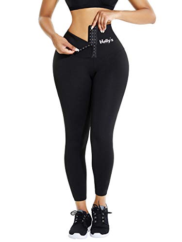 Leggings deportivos para mujer, cintura alta, planos, 2 en 1, corsé integrado, pantalones de yoga, fitness para correr, adelgazamiento, compresión posparto, anticelulitis, push up muslos (38)