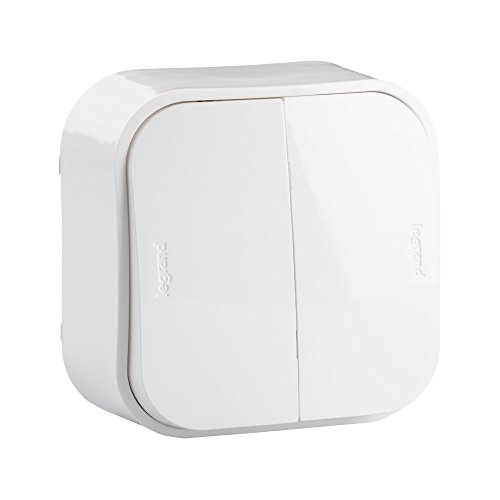 Legrand 782406 Interruptor Luz, Pared, Doble, Blanco
