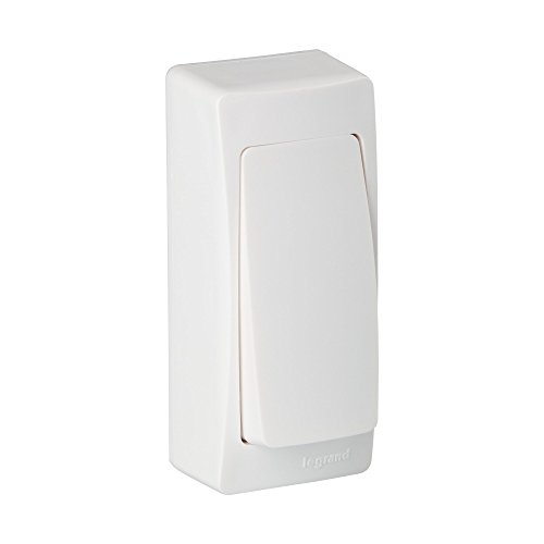 Legrand LEG97341 Interruptor conmutador superficie, 2300 W, 230 V, 10 A, Blanco
