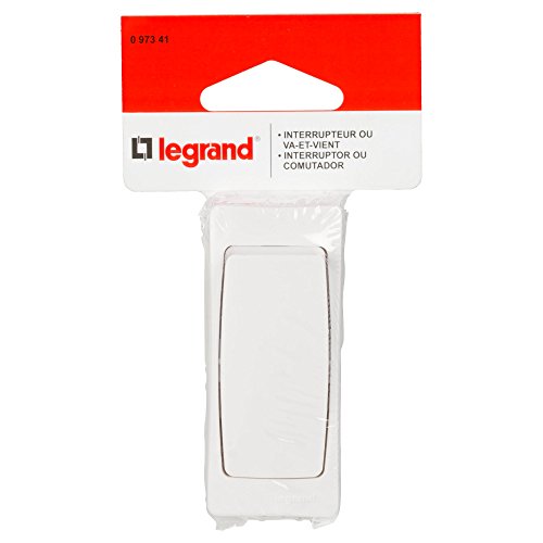 Legrand LEG97341 Interruptor conmutador superficie, 2300 W, 230 V, 10 A, Blanco