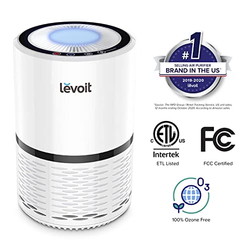 LEVOIT Purificador de Aire Filtro HEPA de 3-Etapa,Captura 99,97% de Alergias, Polen, Polvo y Caspas de Mascota,Elimina de Humo y Olores, Limpiador a Hogar con 3 Velocidades Ajustables y Luz Nocturna