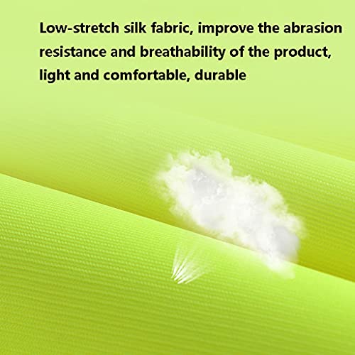 Lhl Brillante Chaleco de Seguridad Transpirable liviano, Chaleco reflexivo de Alta Visibilidad de los Bolsillos Cremalleras, Ciclismo Corriendo Ropa Fluorescente (Color : Yellow, tamaño : 26.4 inchs)