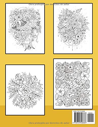 Libro de colorear para adultos con demencia | 100 Flores en formato grande para relajar y distraer la mente: 100 Patrones florales para personas ... y ejercitar la memoria con colores y formas