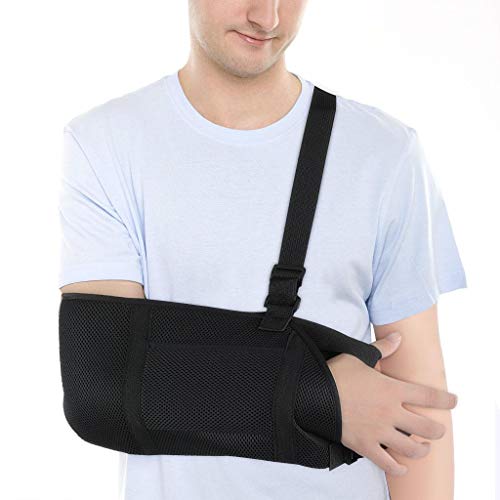 Ligero, transpirable, soporte para la muñeca, codo, abducción del hombro, eslinga para brazo, eslinga con soporte para el pulgar, eslinga para hombro dislocado para brazo roto, inmovilizador, codo par