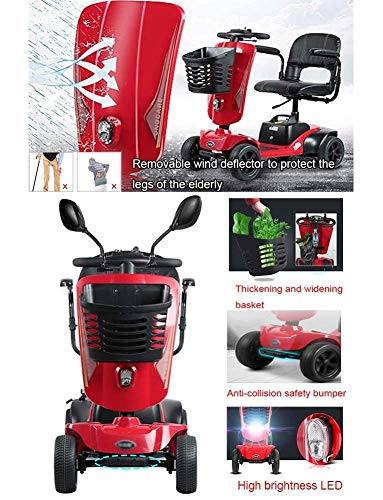 Lightweight Dgpoad Wheels Electric Scooter for Adults Power Mobility Scooter Heavy Duty Seniors Travel Scooter Foldable Openable Handrail 42Cm Wide Seat 36Kg with Lithi