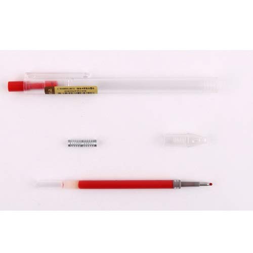 Lihgfw Pulse el bolígrafo de gel 0.5mm sencilla estudiante examen de los efectos de escritorio de la aguja bala jeringa llena de color rojo, azul y negro (Color : Azul, tamaño : Press style)