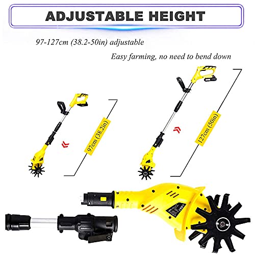 LIMEID Motocultor Eléctrico para JardíN 250 RPM Motoazada Rotavator Jardinería Huerto Cultivar Escarar, Fresadora de Tierra, Fresadora de Cultivador, Ancho de Trabajo 30cm, Profundidad 20cm